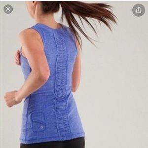 Lululemon Purple Ruffled Back Tank